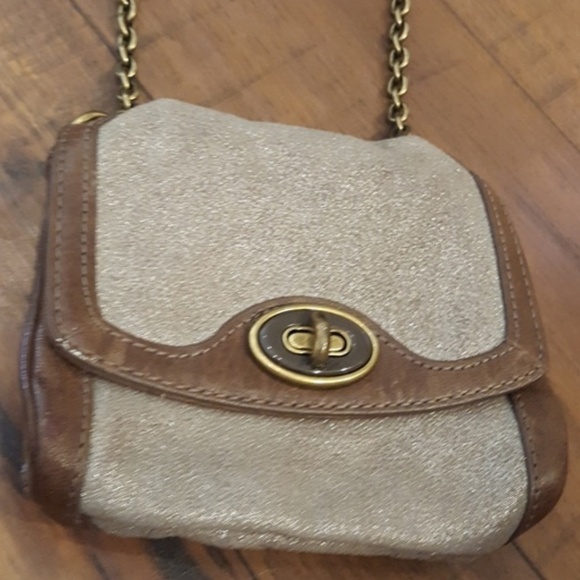Fossil -‎ Mixed Leather Chain Strap Crossbody Bag